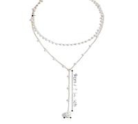 Hao Wu Xuan Colliers pour Femmes Collier à Franges d’Imitation Perle en Forme de Y pour Femmes Cadenas Para Mujer Necklacе Cadeaux Accessoires