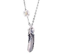 Hao Wu Xuan Design Original Griffe Plume Pendentif r Colliers Style Hip-hop Couple Pulls chaîne Fine joaillerie Accessoires