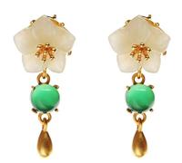Hao Wu Xuan Design Original Naturel Hetian White Jade Boucles d’Oreilles Chinois Rétro Léger Luxe Charme Femmes Bijoux en Argent