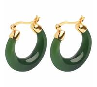 Hao Wu Xuan Designer Original Naturel Hetian Jaspe Boucles d’Oreilles pour Les Femmes Frais Ancien Charme dîner dîner Bijoux Cadeau