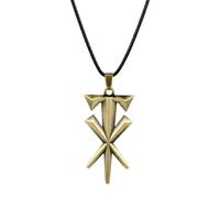Hao Wu Xuan dongsheng Bijoux de Mode Croix géométrique Undertaker Pendentif Collier Cordon en Cuir Collier Cool Accessoires Cadeau pour Hommes