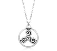 Hao Wu Xuan dongsheng Outlander Antique Holy Trinity Symbole Celtique frontière Noeud Croix Triskele Écossais Irlandais amitié Pendentif Collier
