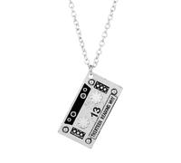 Hao Wu Xuan dongsheng Vintage Treize Raisons Pourquoi Bande Audio Pendentif Collier 13 Raisons Pourquoi Cassette Bande Argenté Chaîne Collier
