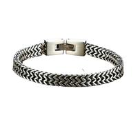Hao Wu Xuan Double Queue de Renard chaîne Bracelet Vantage Couleur Argent Byzantin en Acier Inoxydable Lien Hommes Bracelet en 7,7 » 8,25 » Mari Papa Cadeau