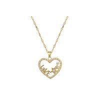 Hao Wu Xuan Exquis Creux en Forme de Coeur Collier pour Les Femmes étoile « Amour » Mot pour mère Fille Petite Amie Anniversaire Bijoux Cadeau