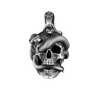 Hao Wu Xuan Fashion Vintage 2022 Collier Pendentif Serpent de tête de tête de tête de Vent Chaîne Punk Rock Bon détail pour Man Hollowen Cadeau