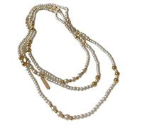 Hao Wu Xuan Français Multicouche Empilé Portant Collier de Perles Femmes Conception Simple Chaînes De Clavicule Élégant Petit Tour de Cou Bijoux Cadeaux