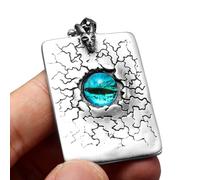 Hao Wu Xuan Hommes Colliers 316L Pendentifs en Acier Inoxydable Rouge Bleu Gem Chaîne Punk pour Petit Ami Mâle Bijoux Meilleur Cadeau