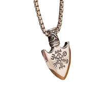 Hao Wu Xuan Lance Nordique Avant et arrière Totem Pendentif Boussole Collier Personnalité des Hommes Punk Tendance Hip Hop Bijoux