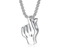 Hao Wu Xuan Les gestes punk hip-hop vous aiment plus que de couler des pendentifs en acier inoxydable pour hommes et femmes dans des colliers en acier titane