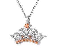 Hao Wu Xuan Luxe Princesse Couronne Éclat Zircon Bijoux Collier Délicate Femmes Mariage Princesse Pendentif Romantique Amour Cadeaux