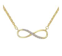 Hao Wu Xuan Meaeguet CZ Infinity Pendentif Colliers pour Femmes Or-Couleur Ras du Cou breloque Collier Bijoux de Mode