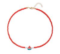 Hao Wu Xuan Mignon Argile Pastèque Collier Imitation Perle Fruit Pendentif Colliers Colar Colares Ras de Cadenas Para Mujer