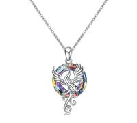 Hao Wu Xuan Mode Belle Firebird Cristal Pendentif Collier Dame coloré Cristal phénix Ailes Pendentif Collier Beau Cadeau d’Anniversaire