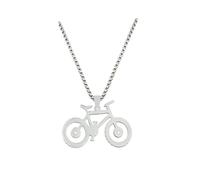 Hao Wu Xuan Mode Classique Bicycle Couleur argentée Collier Ras-du-Cou pour Femmes Magasin de vélos pour Homme Pendentif Vélo Accessoire Cadeau