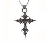 Hao Wu Xuan Mode Collier Pendentif en Croix de crâne Gothique Crucifixion pour Hommes Accessoires Statement Street Ride Party