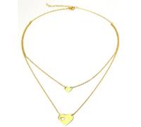 Hao Wu Xuan Mode Colliers Double Coeur Belle Glitter Layer Chaîne Moderne Léger Luxe Colliers pour Femmes Multicouche prezzie