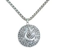 Hao Wu Xuan Mode Lune Pentagramme Pendentif breloque Collier pour Les Femmes Hommes n Pentacle Goth prezzie