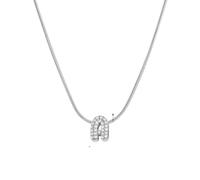 Hao Wu Xuan Mode Minuscule CZ Zircon Alphabet Initial Pendentif Neckalce Acier Inoxydable A-Z Lettre Colliers Cadeaux d’Anniversaire Bijoux