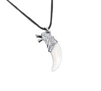 Hao Wu Xuan Mode Mode Amulette Dents Croc, Pendentif d’Animal, Pince, Dent de Loup, Collier des Hommes Sauvages Cadeau