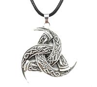 Hao Wu Xuan Mode Nordique Dieu Corne De Noeud Pendentif Viking Mâle Collier Cornu Triskelion Symbole Talisman Amulette prezzie
