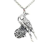 Hao Wu Xuan Mode Viking Corbeau Pendentif Collier Talisman Pentagramme amulette Sorcellerie prezzie