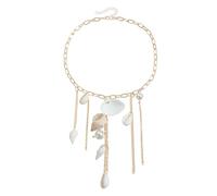 Hao Wu Xuan Naturel Conque Coquille Tassel Plage Clavicule Chaîne Collier pour Femmes Pendan Colar Colares Colliers Ras de Cadenas Para Mujer