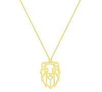 Hao Wu Xuan Origami Lion Homme Collier HipHop Tête de Lion Breloques Pendentif Collier Géométrique Bijoux Animal Zodiac Collier Accessoires