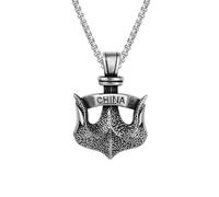 Hao Wu Xuan Pendentif en métal gothique européen, crâne, pendentif en acier inoxydable