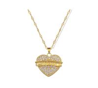 Hao Wu Xuan Pendentif en Zircon incrusté en Forme de Coeur « Mama » des Femmes, chaîne décorative en Acier Inoxydable de Mode Cadeau de fête des mères