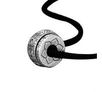 Hao Wu Xuan r Collier Hommes Six Caractère Vrai Mot Pendentif Exquis Facetté Fleur de Lotus Collier Chaîne de clavicule rotative Bijoux