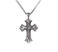 Hao Wu Xuan Rétro Dark Cross Pendentif Collier Hommes et Femmes Gothique Punk Hip Hop Tendance Bijoux Accessoires