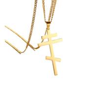 Hao Wu Xuan Russe orthodoxe Croix Pendentif Hommes Femmes chrétien Crucifix Homme église église éternelle Inspiration Nika Collier