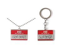 Hao Wu Xuan Salut mon nom est slim-shady hippie ras de cou collier pendentif hommes carrés colliers perles chaîne rappeur bijoux porte-clés