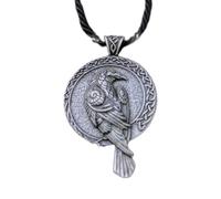Hao Wu Xuan Style Collier Pendentif Triple Lune Goddess n Owl & Corbeau pour Hommes Animal Birds Corbeau Volant avec Sac Cadeau Cadeau