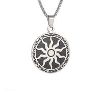 Hao Wu Xuan Vintage Apollo amulette Soleil Dieu en Acier Inoxydable Pendentif Collier Homme Mode mythologie amulette Bijoux Cadeau