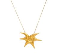 Hao Wu Xuan Vintage Baroque Égéen Italien étoile de mer Soleil Pendentif Collier Boucles d’Oreilles en Acier Inoxydable Dame Gothique Bijoux