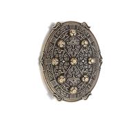 Hao Wu Xuan Vintage Nordique fibule Bouclier Broche Mode Punk amulette Broche Hommes médiéval vêtements Broche