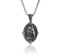 Hao Wu Xuan Vintage Sirène Déesse Médaille Pendentif Collier Hommes Femmes Punk Hip Hop Bijoux Cadeau