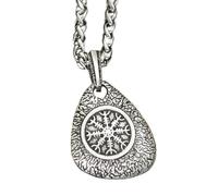 Hao Wu Xuan Vintage Viking Boussole Colliers Hommes Trinité Nordique Runes amulette Antique Pendentif Helm of Awe Mode Bijoux Cadeaux