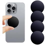 Hao Zhu 3M Lot de 4 plaques métalliques fines adhésives pour support de téléphone magnétique de voiture, kit d'accessoires de rechange, pour support magnétique de voiture (rond)
