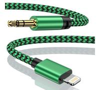 Haoano Câble auxiliaire pour iPhone dans la voiture, câble auxiliaire vers Lightning pour autoradio/casque/haut-parleur, câble auxiliaire de 3,5 mm vers iPhone compatible avec iPad / iPhone