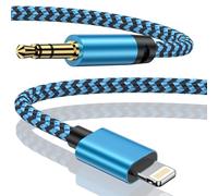 Haoano Câble auxiliaire pour iPhone en voiture, câble auxiliaire vers Lightning 1 m, jack 3,5 mm, câble auxiliaire vers Lightning pour autoradio/casques/haut-parleur compatible avec iPad / iPhone 14
