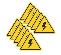 Haobase Lot de 10 autocollants en vinyle avec symbole de danger électrique (5 cm x 4,2 cm)