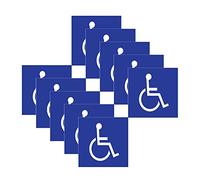 Haobase Lot de 10 autocollants en vinyle pour fauteuil roulant handicapé (100 x 100 mm)