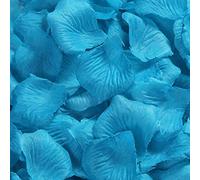 Haobase Lot de 2 000 pétales de rose artificiels pour la Saint-Valentin, demande en mariage, décoration de table (bleu 1)