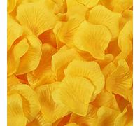 Haobase Lot de 2 000 pétales de rose artificiels pour Saint-Valentin, demande en mariage, décoration de table (orange)