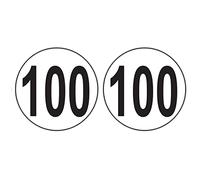 Haobase Lot de 2 autocollants 6-100 kmh en vinyle autocollant (10 cm x 10 cm) (100 km/h)