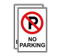 Haobase Lot de 2 autocollants « No Parking » - 30,5 x 20,3 cm - Vinyle autocollant