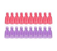 Haobase Lot de 20 clips pour retirer le vernis à ongles en gel acrylique (violet et rose)